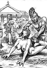 What's that guard doing to that slut - Roman arena by Rougin