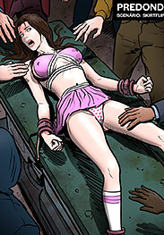 The narrative escalates with violent abductions, sexual assaults, and a chilling revelation of a human trafficking operation - Cheer Nightmare part 1 (fansadox 684) by Predondo, Skirtflipper